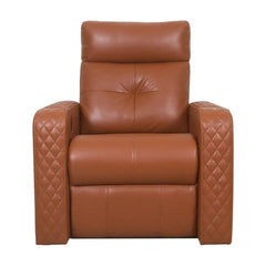 Lavish motorized recliner sofa in reclining position