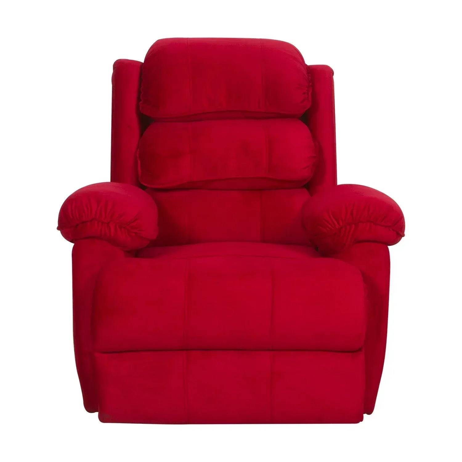 Desire motorized recliner sofa in red fabric