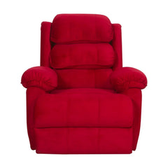 Desire motorized recliner sofa in red fabric