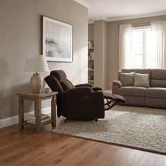 Nikorea manual fabric recliner side view