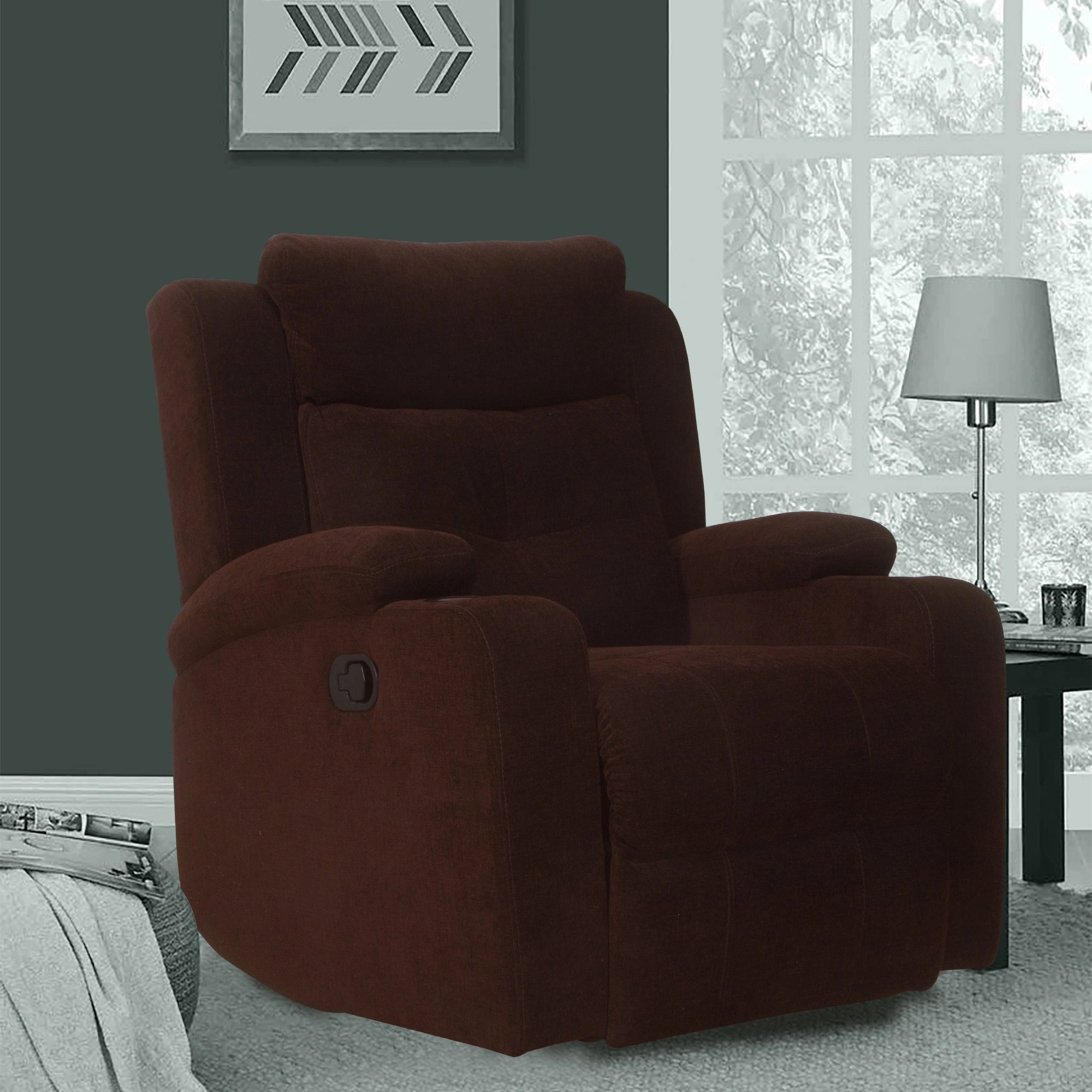 Nikorea single-seater manual fabric recliner
