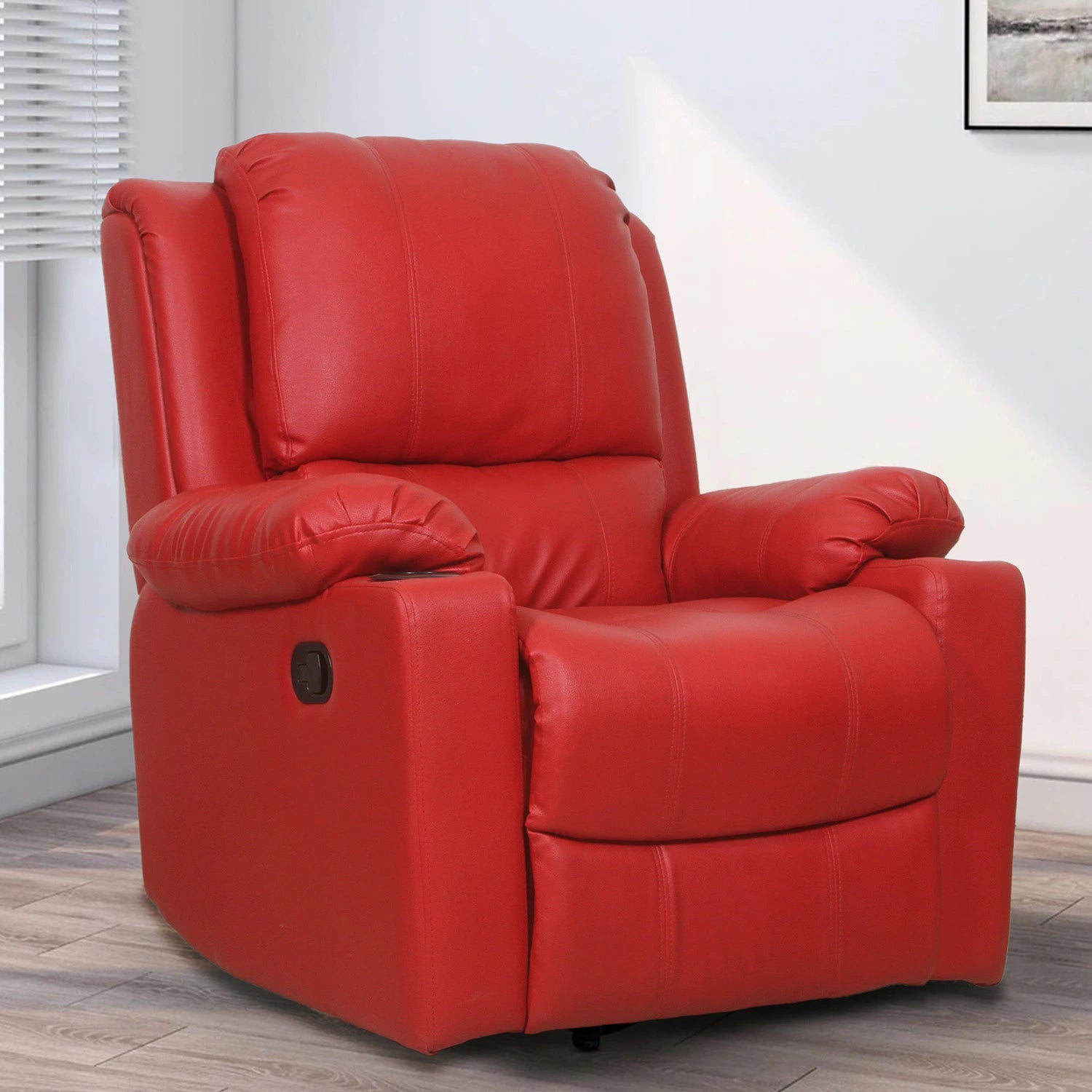 Robust PU recliner armrest detail