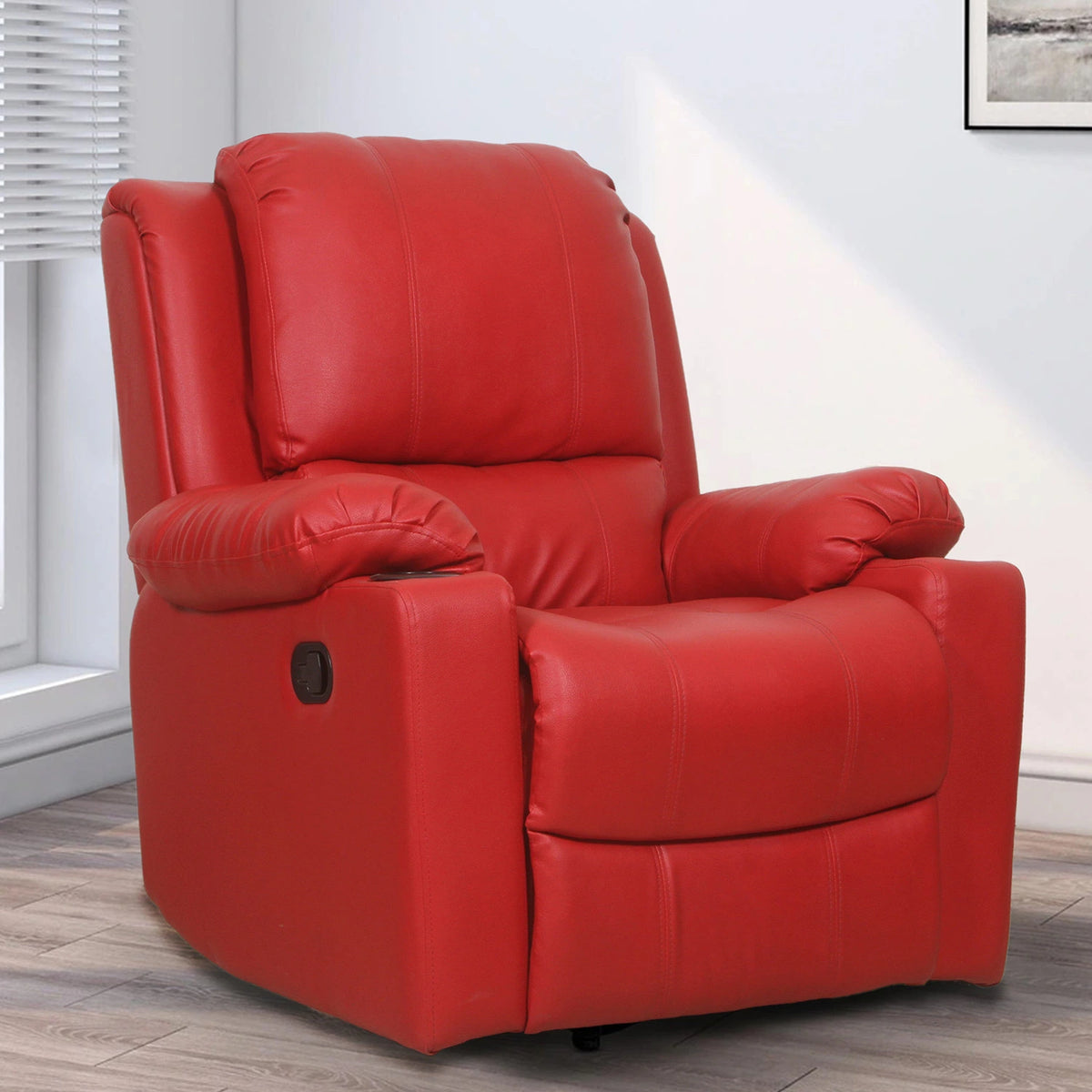 Robust PU recliner armrest detail