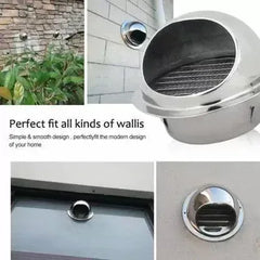 Vent Stainless Steel Cowl Cover Avoid Birds Entering For Bathroom/Office/Kitchen Ventilation/Exhaust Fan By Wadbros - MR Homes