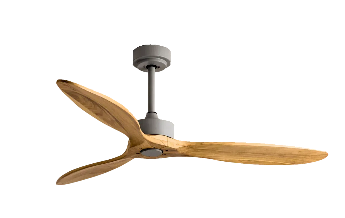 Sawan 52-inch Ceiling Fan - Light Woodgrain Finish with 6-Speed Remote Control & BLDC Motor - MR Homes