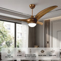 Swift Ceiling Fan with LED Light – Dark Woodgrain | BLDC Motor | Remote Control