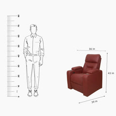 Bestin motorized recliner sofa in reclining position
