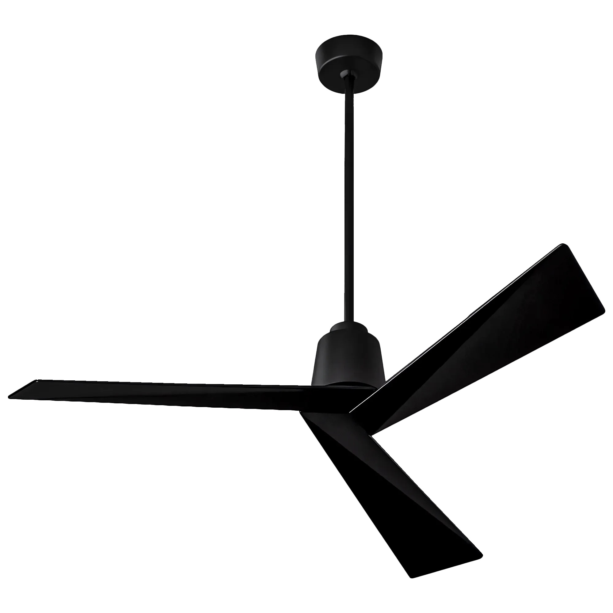 Tern DC Ceiling Fan Without Lights, Matte Black Ceiling Fan with Remote - MR Homes