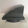 Weatherproof MR Homes exhaust fan cover with reverse wind protection for 4 and 6 inch fans, designed to shield outdoor ventilation.