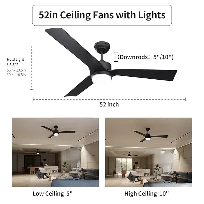 Ceiling fan with LED light