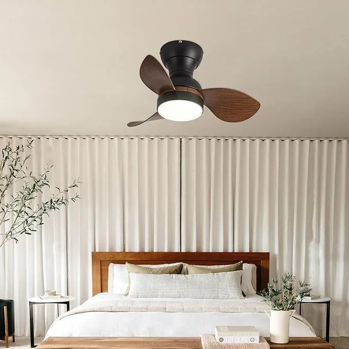 Myna LED Small Ceiling Fan with Lighting Reversible Quiet 6 Speed Ceiling Fan - MR Homes