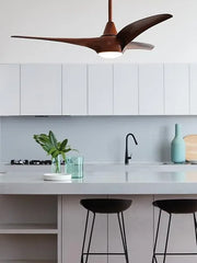 Swift Ceiling Fan with LED Light – Dark Woodgrain | BLDC Motor | Remote Control - MR Homes