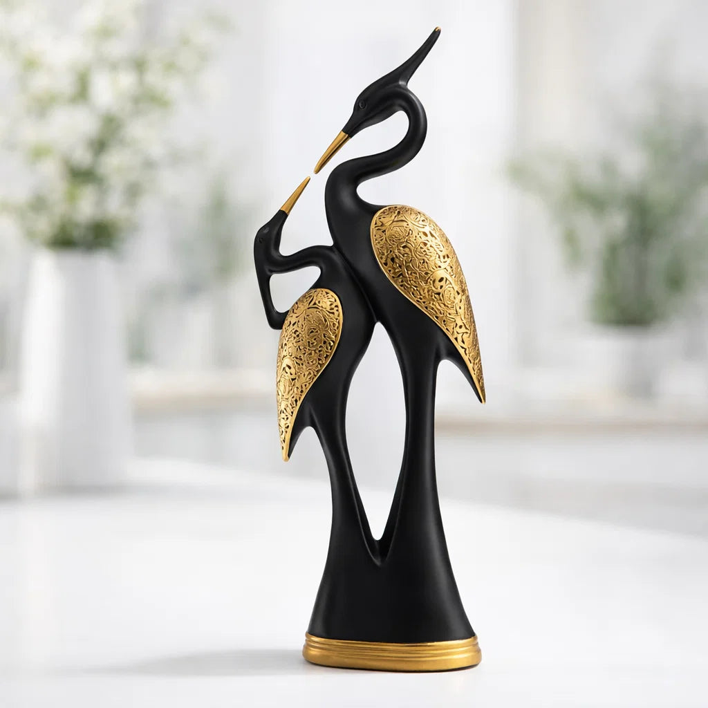 Kissing Swan Love Birds Home Decor Showpiece