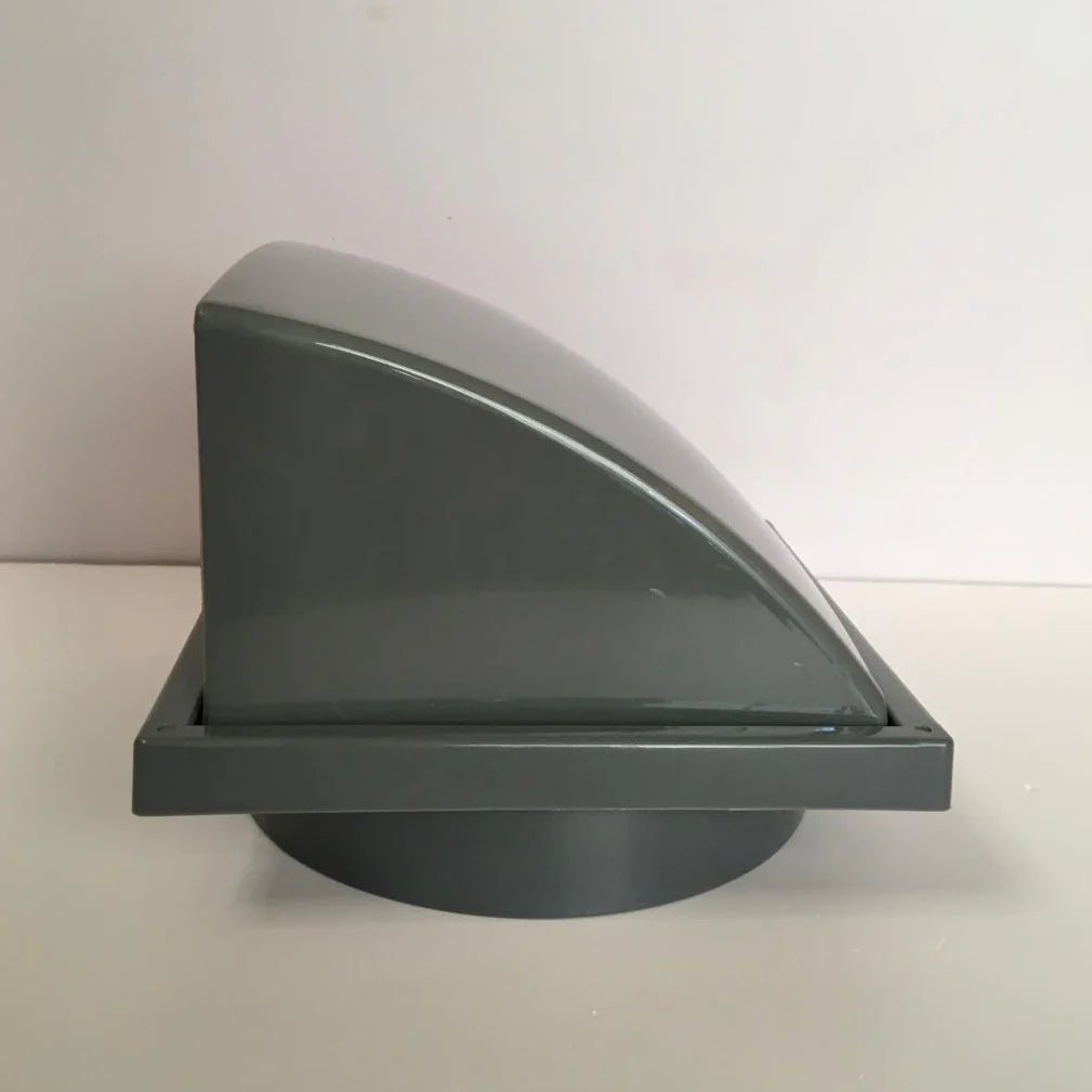 Weatherproof MR Homes exhaust fan cover with reverse wind protection for 4 and 6 inch fans, ideal for outdoor use and weather resistance.