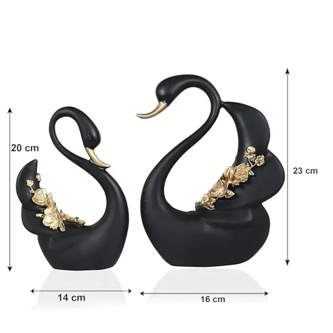 Swan Pair Showpiece for Home Decor - MR Homes
